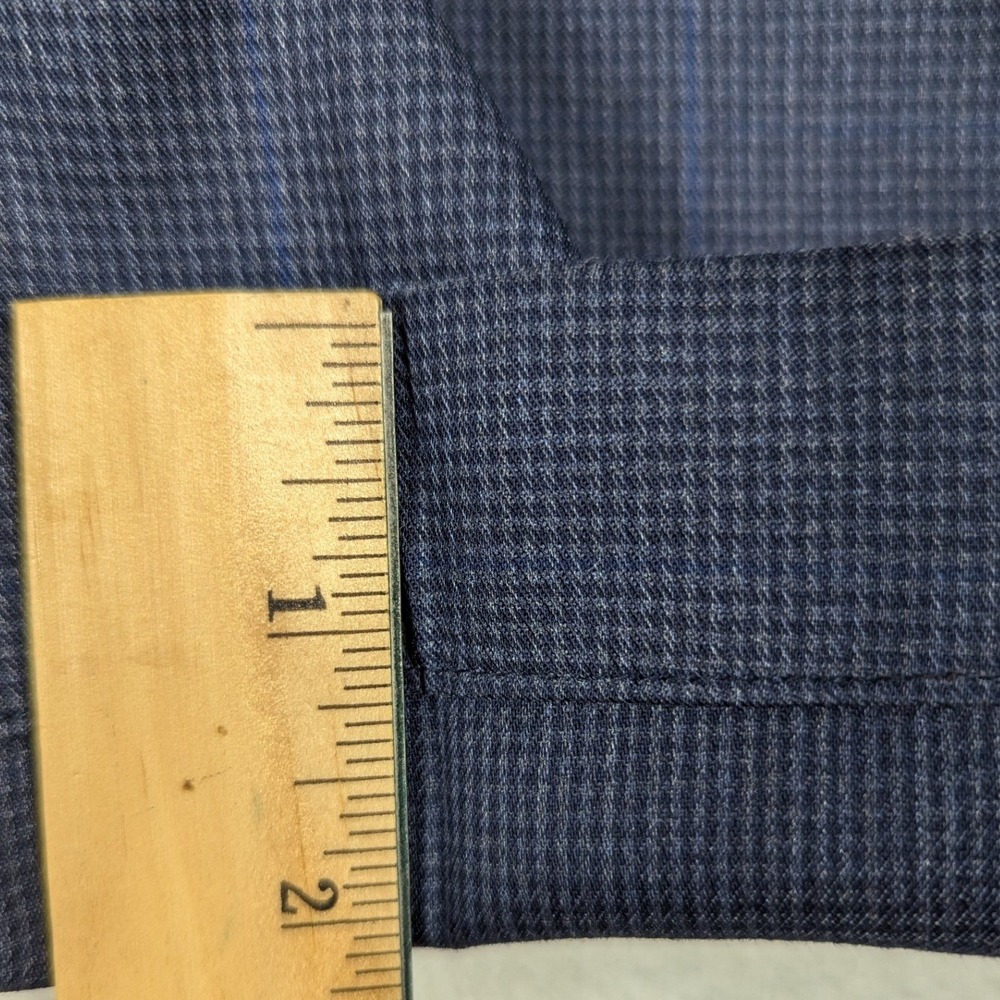Brooks Brothers Clark Advantage Chino Pants 36 Navy Micro Houndstooth Check - Picture 8 of 9